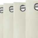 Easy-Going Linen Look Blackout Curtain Grommet Window Curtain Drapes for Bedroom, Living Room Thermal Insulated Room Darkening (2 Panels, 52x84 inch, Ivory)