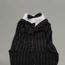 DENTRUN Cat Tuxedo Outfit, Sphynx Cat Costume Formal Suit with Bow Tie, Stylish Cat Shirt Fashion Apparel Fancy Clothes, Kitten Formal Attire Wedding Onesie Costume for Cats Only, M