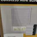 UNISHADES No Drill Blinds for Windows 1" Vinyl L-Shaped Slats Cordless Mini Blinds for Home, for Window Size 37" W × 48" H Black