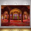 10x7ft Dreamy Castle Photography Backdrop - Medieval Palace Interior Photo Booth Props & Room Decor Supplies - BJRLEM1023 (Colorful)