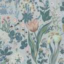 Peel and Stick Wallpaper Vintage Wall Paper Gray Blue Floral Contact Paper Removable Wallpaper 17.3"x196.8" Leaf Flower Self Adhesive for Bedroom Drawer Decor Vinyl Rolls