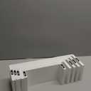 SRIWATANA Floating Shelves for Wall, Wall Shelves for Bathroom, Bedroom, Living Room, Kitchen, Office, Wood Shelves for Home Decor Set of 5 (Washed White)