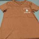 Spooky Season T Shirt for Women Fall Halloween Ghost Graphic Tees Casual V Neck Tops Autumn Funny Halloween Clothes (Brown2, S)