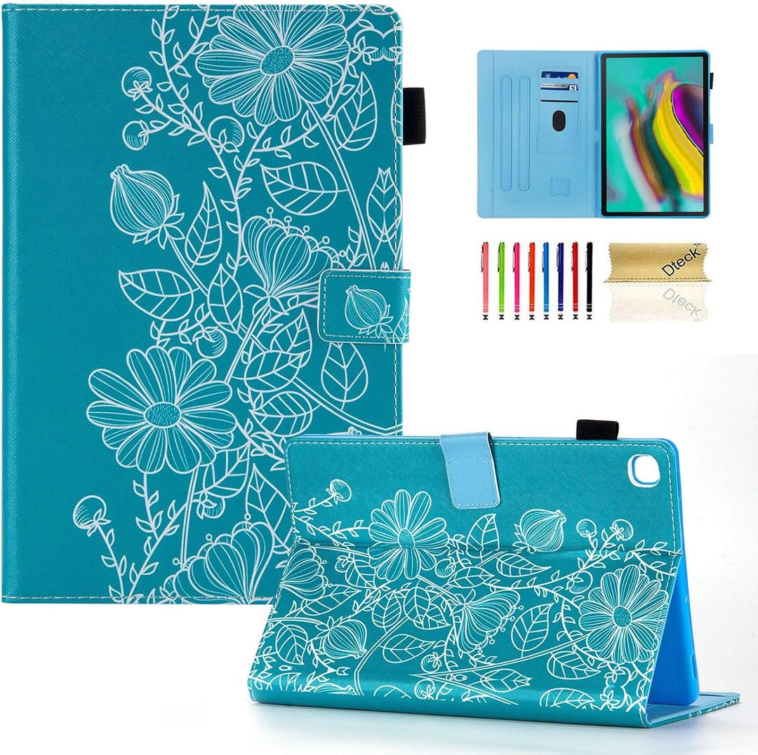 Dteck Case for Galaxy Tab S5e 10.5 2019 SM-T720/T725 - Slim PU Leather Multi-Angle Folio Stand Smart Cover with Card Holder for Samsung Galaxy Tab S5e 10.5 inch 2019 Release, Mandala