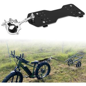 Universal Trailer Coupler Hitch for E-Bike & Bike, Heavy-Duty Cargo Connector with Multi-Hole Fit & Quick Installation, Ideal for Camping, Shopping, Pet