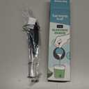 Harmony Leaf Handheld Milk Frother, Stainless Steel Electric Drink Mixer with Stand, Battery Operated Coffee Frother for Lattes, Matcha, Hot Chocolate and More, Black