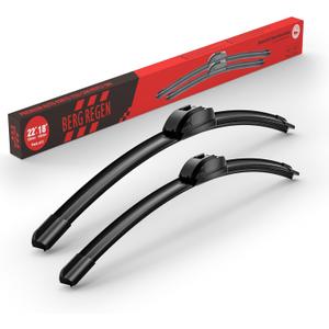 BERG REGEN 22"+18" Windshield Wiper Blades Replacement for Chevy Chevrolet Colorado 2019-2021, Ford Focus 2008-2011, GMC Canyon 2019-2024 Genuine OEM Quality (Set of 2)