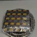 96PCS 60th Theme Birthday Party Tableware Vintage 1966 Party Supplies 60 Year Old Birthday Party Decorations Plates Napkins Forks Black and Gold Dinnerware Favors for Men or Women