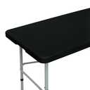 NEWISHER Fitted Rectangle Tablecloth 36 x 60 Inch Elastic Table Cloth Stretch Spandex Table Cover Black Washable Polyester Table Top Cap Cover for Dining Picnic Camping Indoor and Outdoor