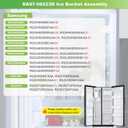 DA97-08223D Ice Bucket Assembly Compatible with Samsung RS25J500DSG RS25J500DSR RS261MDRS RS261MDWP Refrigerator Ice Maker Tray, Replaces DA97-08223A DA97-08223B 2309715 Ice Container
