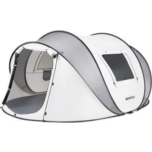 Pop Up Camping Tent, 2/4/6 Person Instant Tent Waterproof PU4500mm, Spacious Ventilated Camping Tent with Front Porch, Quick Setup Lightweight Portable for Outdoor Camping Hiking Beach