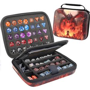 Dice Storage Case Dice Bag Dice throne dnd dice tray dice holder dnd dice storage dice case Multifunctional storage Organizer Role Playing Game for Rpg Table Game (A)