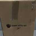 6-Tier Utility Cart with 6 Drawers, Rolling Utility Cart with 2 Lockable Caster Wheels, Multipurpose Mobile Rolling Drawer Cart for Office Bathroom Kitchen, Ivory White