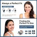 2 Noise Cancelling Ear Plugs, Beinkap Sleeping Earplugs with 12 Silicone Soft Reusable Ear Tips for Social Gatherings, Work, Sleeping, Concerts, Parenting, Conversation, 28 dB Noise Reduction (Blue)