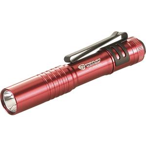 Streamlight 66323 MicroStream 45-Lumen 420-Candela EDC Ultra-Compact LED Flashlight with AAA Alkaline Battery, Clear Retail Packaging, Red (Non-Rechargeable (Pack of 1))