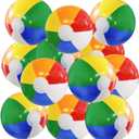 Beach Ball 12 Pack - 12'' Inflatable Beach Balls for Kids Bulk, Swimming Pool Toys Beach Toys for Summer Water Games, Hawaiian Tropical Theme Party Decorations Favors Supplies