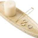 Natural Travertine Vanity Tray, 16.6"x4.6" Real Marble Decorative Tray for Bathroom Countertop & Home Decor, Catchall Organizer for Jewelry, Candles, Cosmetics & PerfumeTravertine (Beige)