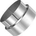 PATIKIL 6.3" ID to 6" OD Exhaust Adapter Reducer Connector, Universal Stainless Steel Stove Pipe Round Duct Coupler Fitting for Water Heaters Wood Stoves Fireplaces Camping