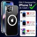 4 x for iPhone 14 Case,[Compatible with Magsafe][Anti-Yellowing] with Screen Protector,Slim Thin 10 FT Shockproof Phone Case 6.1 inch-Clear