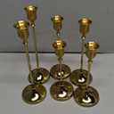 6pcs Gold Candle Holders, Candlestick Holders Taper Candle Holders for Pillar Candles Sticks Holder Decor Halloween Christmas Decorations Candle Candelabros para Centros de Mesa (Gold)