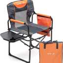 SUNNYFEEL Camping Directors Chair, Heavy Duty,Oversized Portable Folding Chair with Side Table, Pocket for Beach, Fishing,Trip,Picnic,Lawn,Concert Outdoor Foldable Camp Chairs, 21.26 x 25.00 x 36.22 inches