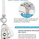 3 x 1797 Key Fob Cover for Mercedes Benz A C E G CLA CLS GLA SL Class Accessories Bling Keychain Car Smart Remote Case Shell Girly Cute 4 Button White Silver TPU