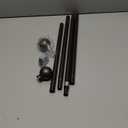 ENJOYBASICS No Drill Curtain Rods for Window 28 to 60 Inches, 5/8 Inch Diameter Renter Friendly Drapery Rod with Adhesive Brackets without Drilling, Adjustable from 27 to 65 Inches, Bronze