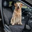 PETICON Waterproof Front Seat Car Cover 2 Pack, Full Protection Dog Car Seat Cover with Side Flaps, Nonslip Scratchproof Captain Chair Seat Cover Fits for Cars, Trucks, SUVs, Jeep, Black