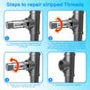 DKIBBITH 2"NPT Pipe Tap, 2"NPT Tap Carbon Steel Hand Threading Plumbing Tap for Accurate Threads, Assorted Plumbers Mechanics DIY Thread cutting tools.