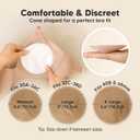 Organic Nursing Pads - 14 Washable Breast Pads for Breastfeeding, Wash Bag, Viscose Derived from Bamboo Reusable Nipple Covers for Breastfeeding Essentials, Soft & Absorbent(Coffee, XL 5.6")