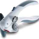 Zyliss Lock N' Lift Can Opener with Lid Lifter Magnet - Manual Opener with Locking Mechanism - Easy-to-Turn - Magnetic Can Opener - White/Gray