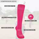 American Trends Softball Socks with Stitches - for Women or Youth Girls - Knee High Athletic Baseball Softball Football Socks