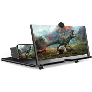 18 Inch Smartphone Screen Magnifier 3D HD Foldable Amplifier Phone Stand with Adjustable Angle Gift for Mom Dad Family Portable Universal Enlarger Movies Gaming Video