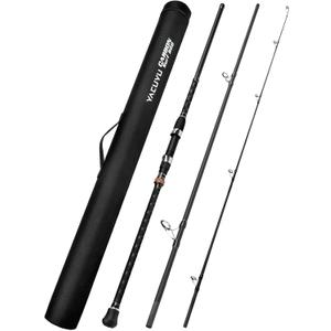 PROBEROS Surf Fishing Rod - Casting Spinning Fishing Rods with Tube(Case) 3 Piece 9' Carbon Saltwater Travel Surf Spinning Rods9'-Spinning-3pc