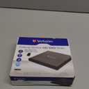 Verbatim Slimline CD/DVD Drive - External USB 2.0 CD DVD +/-RW Burner for Laptops and Notebooks with M-DISC Support - Mac & PC Compatible - Nero Burn & Archive Software Included - Black