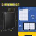 CLOVERCAT 9 Pocket Waterproof Trading Card Binder, Trading Album Display Holder, Expandable, 720 Double Sided Pocket Album, Compatible with Gaming Cards, Yugioh, MTG and Other TCG (Black Edge, Black)