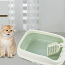 Cat Litter Box Open Top Kitty Litter Box Tray Potty Toilet for Small Medium Cats 16x11 inch 6Pack