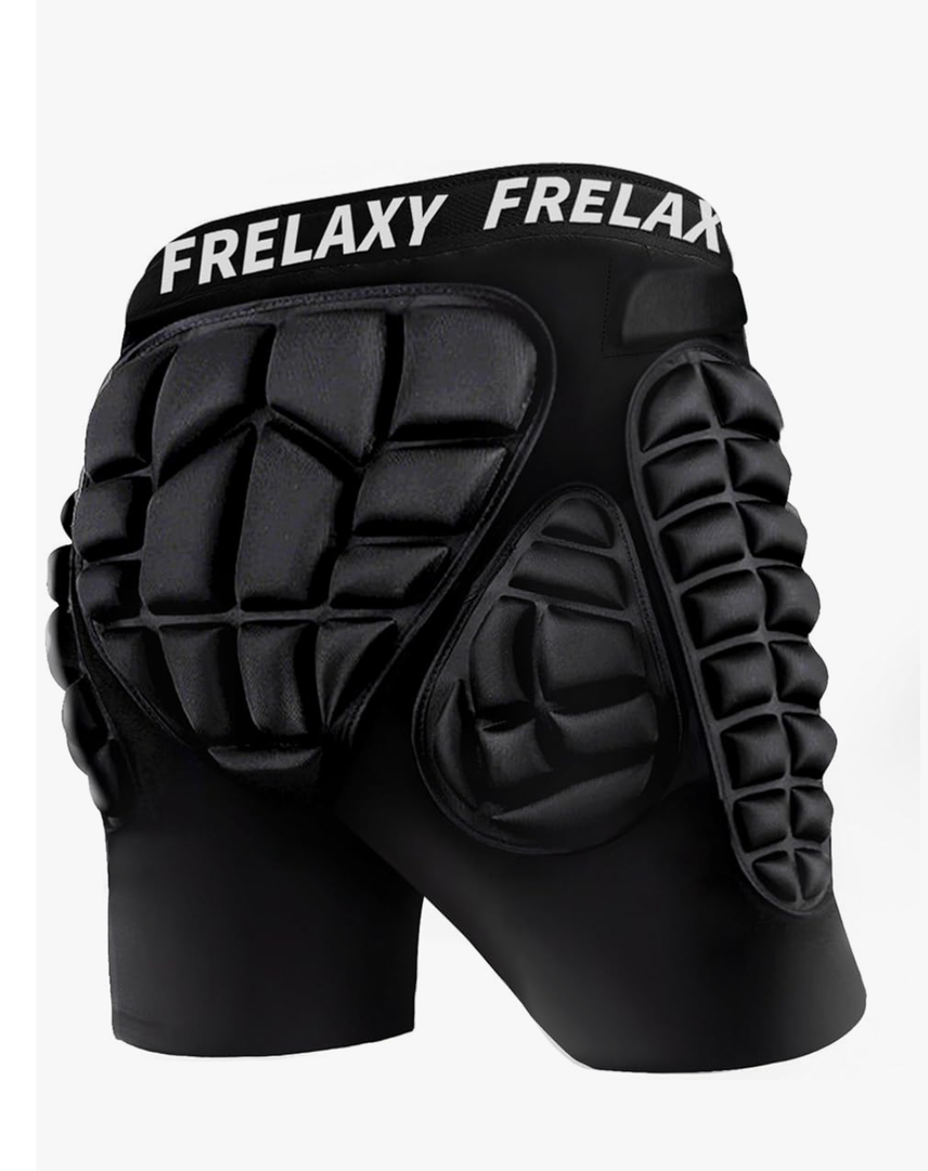 Frelaxy 3D Protective Butt Pads Padded Shorts for Snowboard, Ski and Skate, Crash Pad Impact Gear, Protection for Tailbone, Hip, and Butt, L