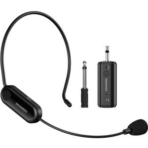Aokeo Wireless Microphone Headset, UHF Wireless Headset Mic System, 160ft Range