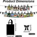 Birthday Photo Banner, Black Glitter Awesome Since 2010 Picture Bunting Banner with Bows for Sweet 16th Happy Birthday & Themed Party Decor Supplies Decorations & Photo Props