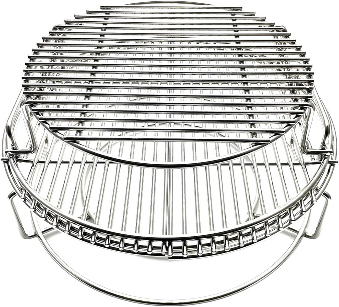 Multi-Level Grate for Big Green Egg Large,Kamado Joe Classic Charcoal Grill