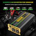 1000W Power Inverter 12V to 110V for Vehicles/Truck/Car/Laptop, 1000 Watt Car Power Inverter with Cigarette Lighter/LED Display/100A Battery Cables/2 AC Outlets/2 USB Port, Surge 2000W Car Inverter