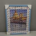 wyooxoo 16x20 Picture Frame Blue Solid Wood Photo Frames Display Pictures 12x16 with Mat or 16x20 Without Mat Colorful Frame For Horizontal Vertical Wall Mounting