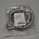 Kabel-Elektro 4 Ft. washing machine hoses Set (Straight / 90 deg.). Wide internal Diameter, 3/4 inches connector compatible NPT faucets and washing ports, Stainless Steel, PVC