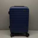 Amazon Basics 21" Hardside Carry-On Luggage, Hardshell Suitcase With Wheels, Expandable For Up to 25% More Space, With Scratch-Resistant Surface, Four Multi-directional Wheels, Navy Blue