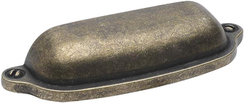 HARPOON Cup Handle Pulls Kitchen Drawer Cabinet Hardware European Style 3 Inch 10 Pack Antique Brass
