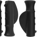 Create idea 2 Pairs 22mm Rollators Handles Right and Left Handle Covers PVC Ergonomically Handles Rollators Replacement Parts Accessories Black