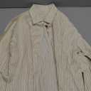CUNLIN Khaki Shirt Women for Striped Blouse and White Oversized Button Down Shirts Womens Tops Dressy Casual Vertical Khaki Size S