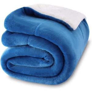 NANPIPER Baby Sherpa Blanket,Warm Toddler Throw Blanket,Soft Newborn Fleece Blanket for Winter (Princess Blue,30x40 inches)