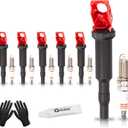 Set of 6 Upgraded Ignition Coil Pack and Spark Plugs Compatible with BMW 328i xDrive 528i X3 525i 530i 325i 325xi 330i 330xi X3 Z4 X5 3.0L 2.5L L6 Replaces UF592 0221504470 12120032137